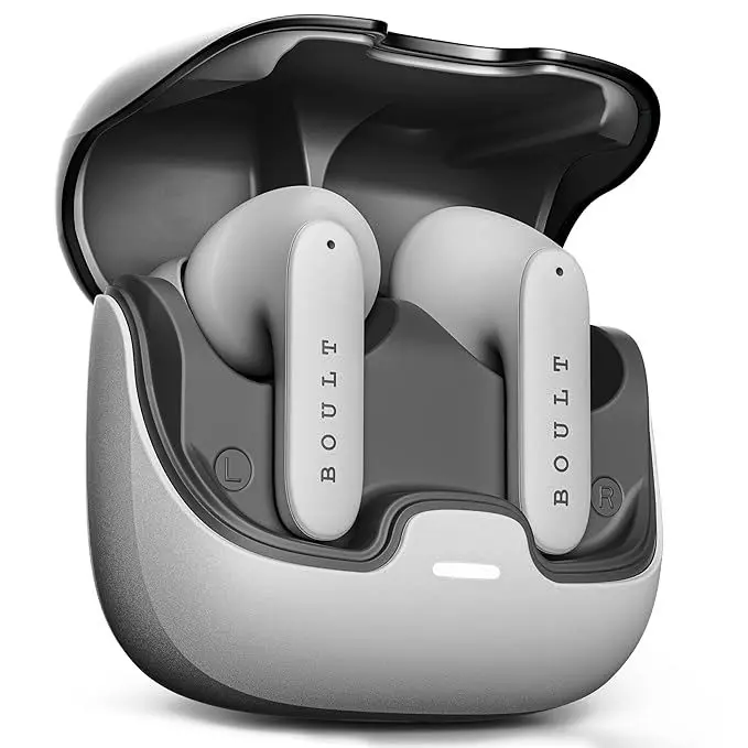 Boult True Wireless Earbuds with 60H Playtime (White)